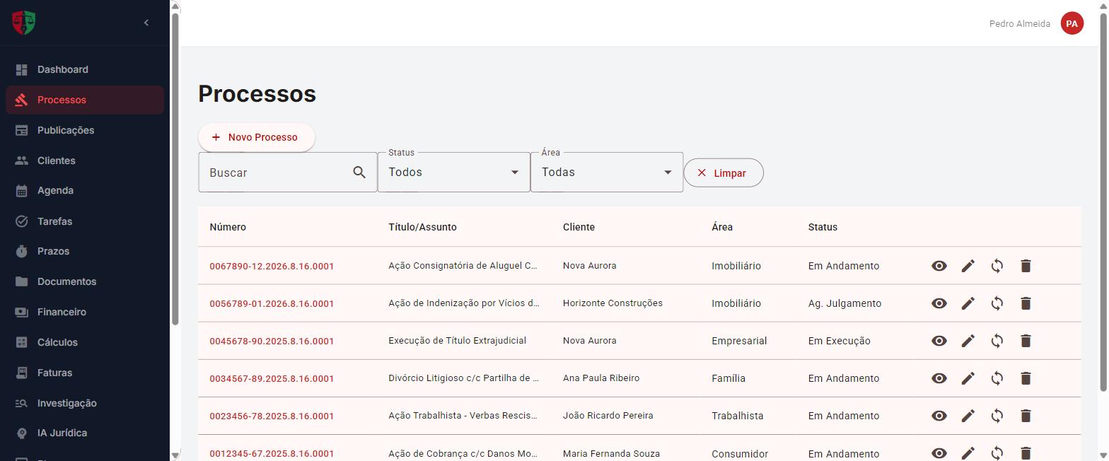 Tela do módulo Consulta Processual